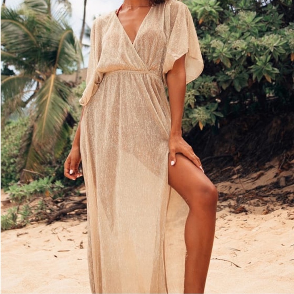 Lulu's Gold Swim Coverup